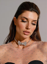 Melrose Bow Crystal Choker