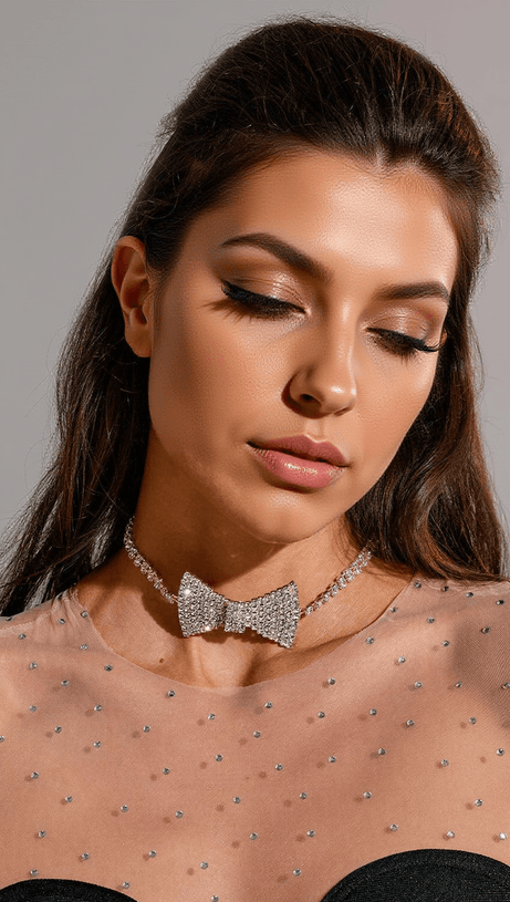 MELROSE BOW CRYSTAL CHOKER
