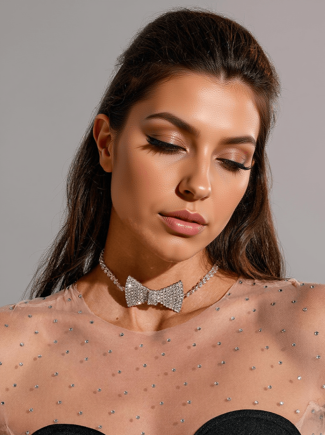 MELROSE BOW CRYSTAL CHOKER