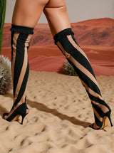 Rosabel Patchwork Bandage Boots