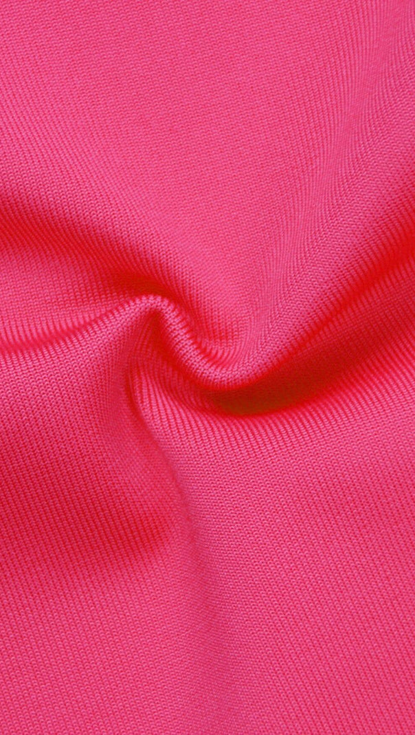 Long Sleeve Open Back Slit Dress in Rose Red