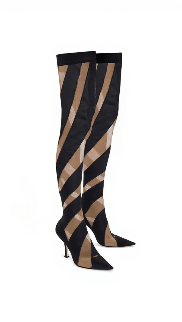 AIIZIE ROSABEL PATCHWORK BANDAGE BOOTS - product image