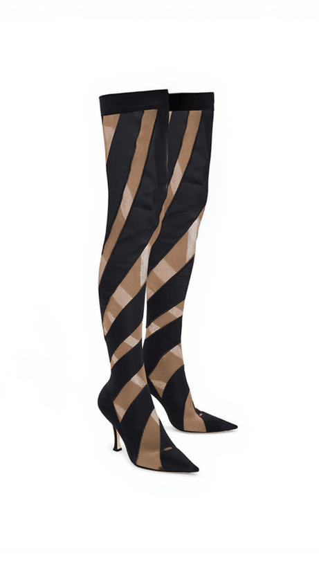 Rosabel Patchwork-Bandage-Stiefel