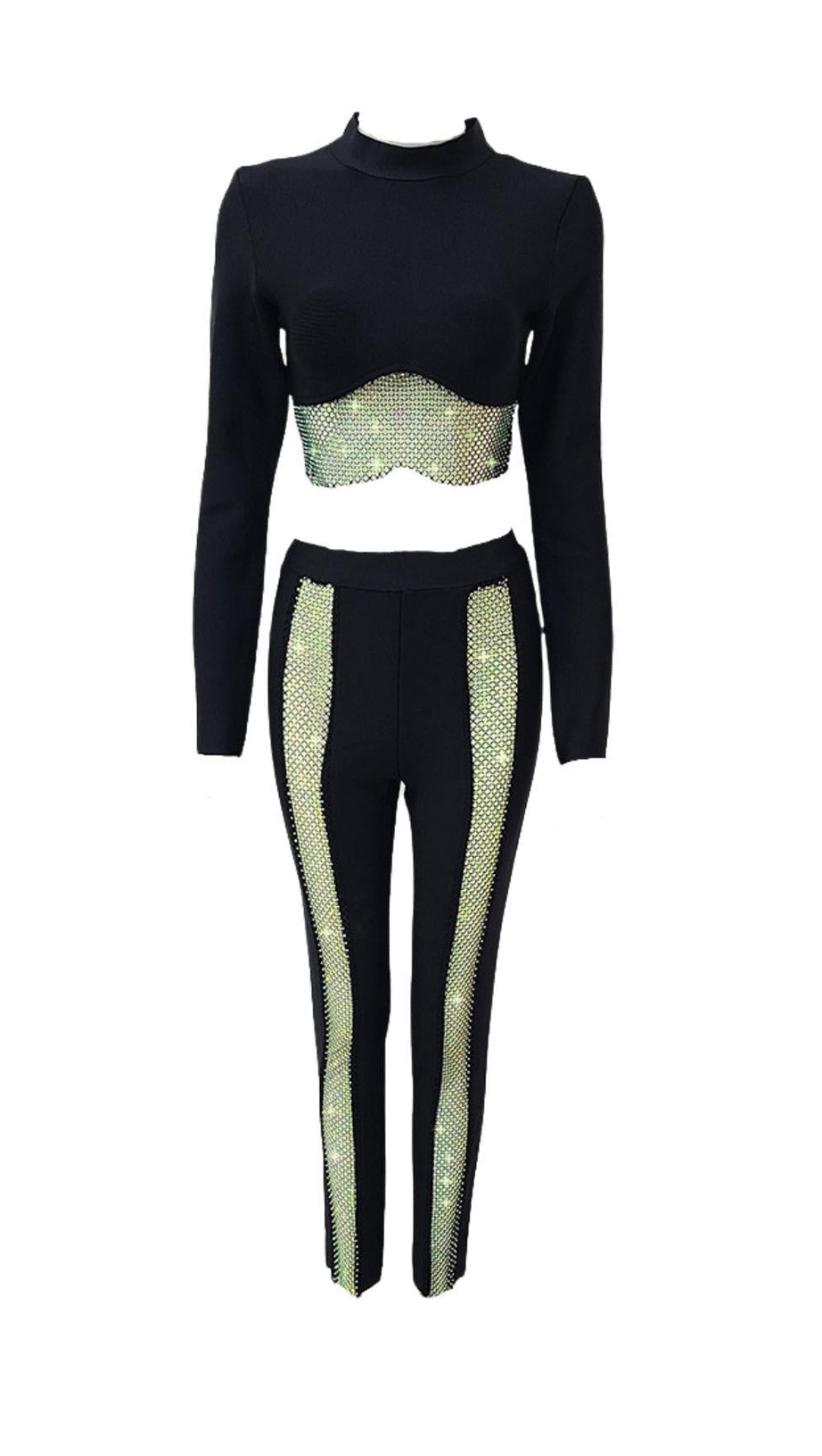 PANTALONI CORTI CON BENDAGGI COMPLETO IN DUE PEZZI