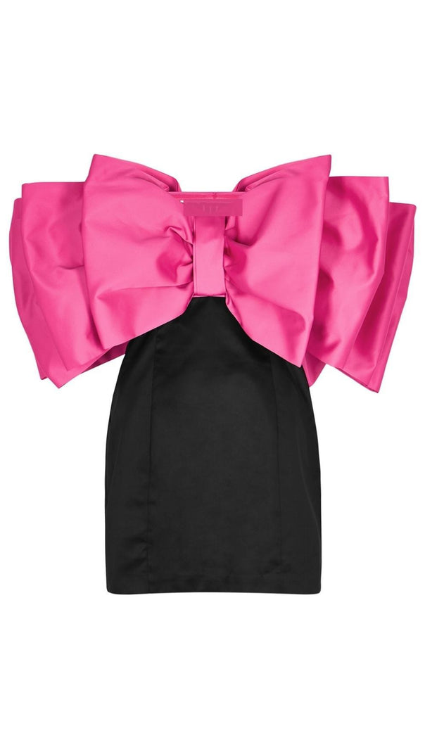 AIIZIE SEXY BOWKNOT STRAPLESS MINI DRESS - product image