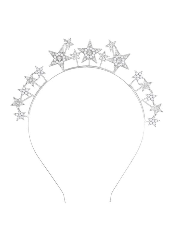 Halima Crystal Pearl Star Headband