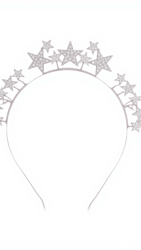 HALIMA CRYSTAL PEARL STAR HEADBAND