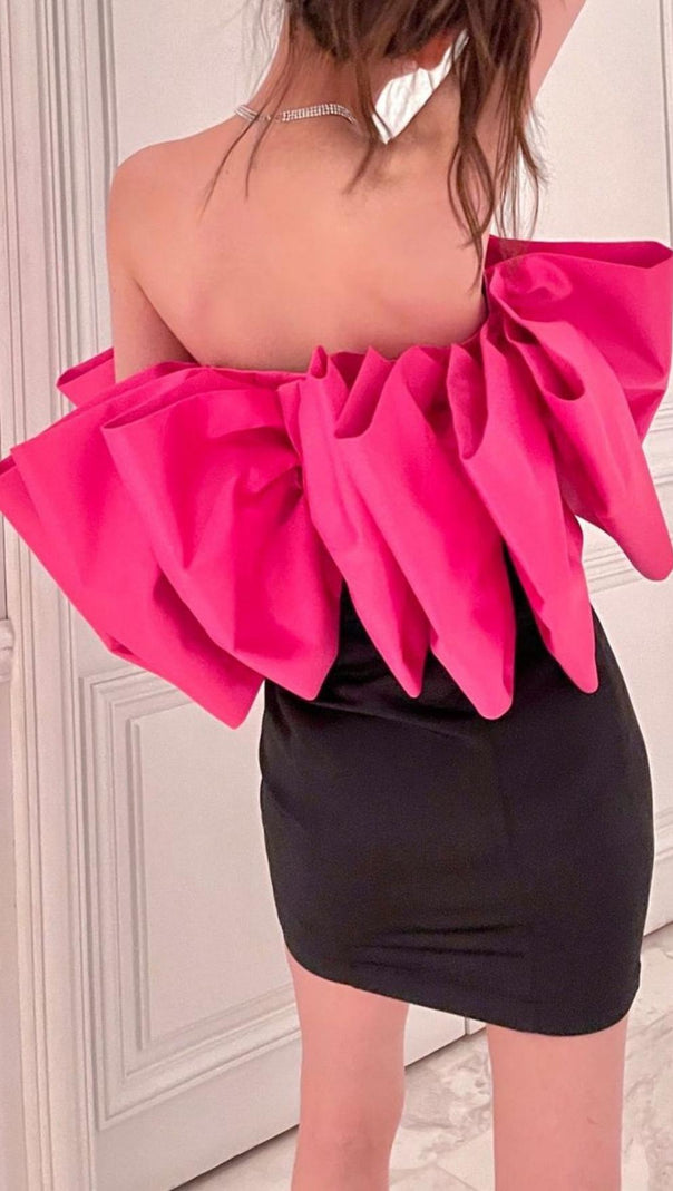 AIIZIE SEXY BOWKNOT STRAPLESS MINI DRESS - product image