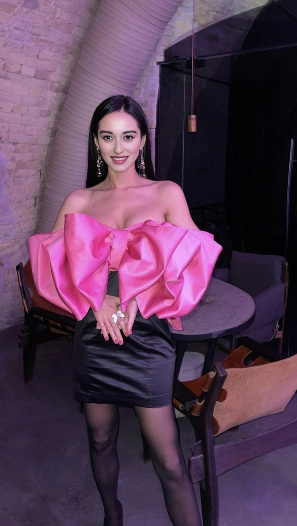AIIZIE SEXY BOWKNOT STRAPLESS MINI DRESS - product image