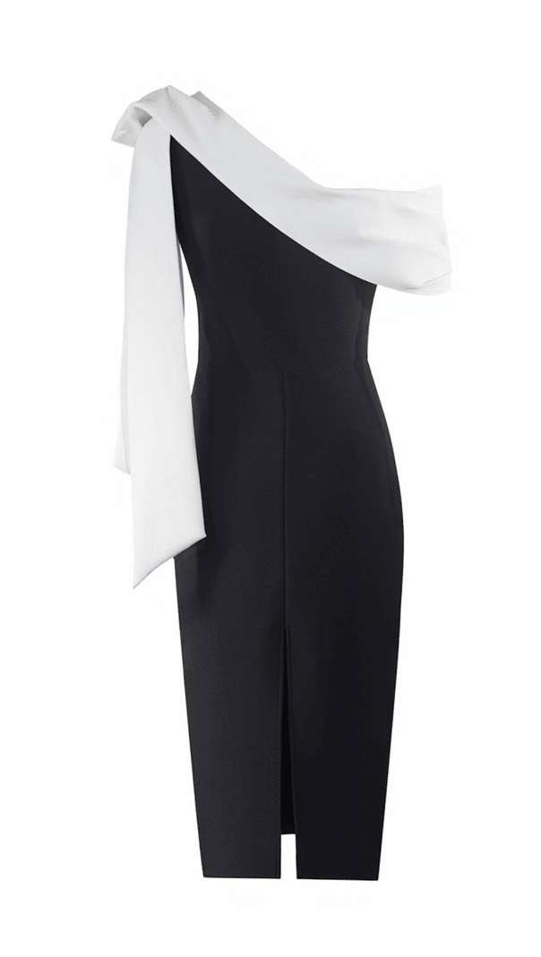 Tracy One Shoulder Bow Bandage Dress