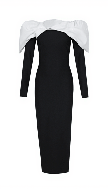 NANETTE OFF SHOULDER BANDAGE DRESS