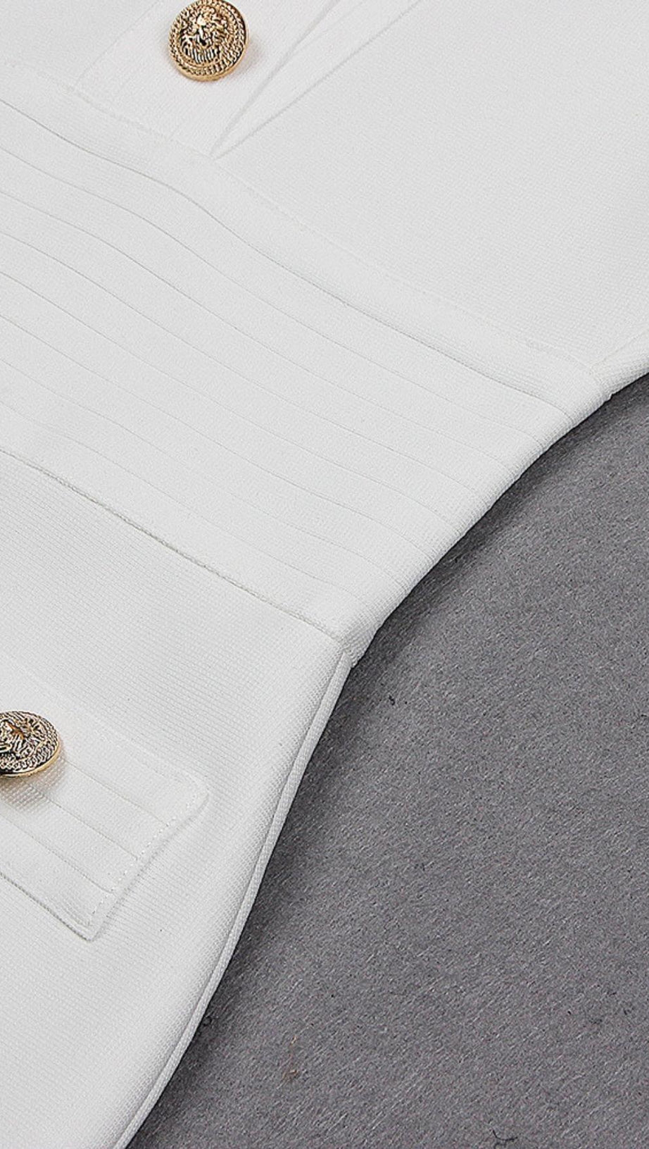 CUTOUT LONG SLEEVE MINI DRESS IN WHITE