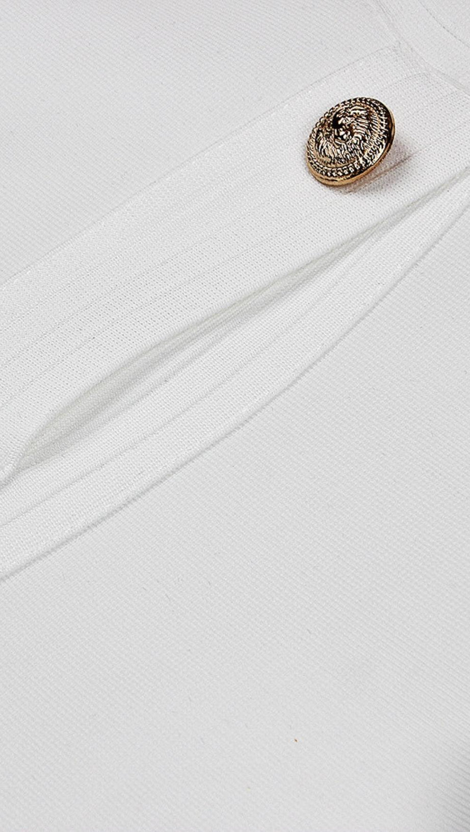 CUTOUT LONG SLEEVE MINI DRESS IN WHITE