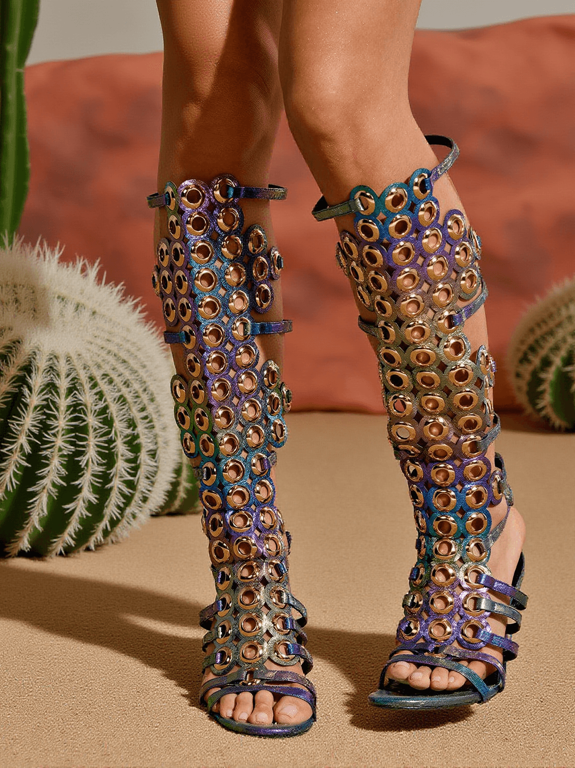 STIVALI OSTARA CIRCLE CUTOUT