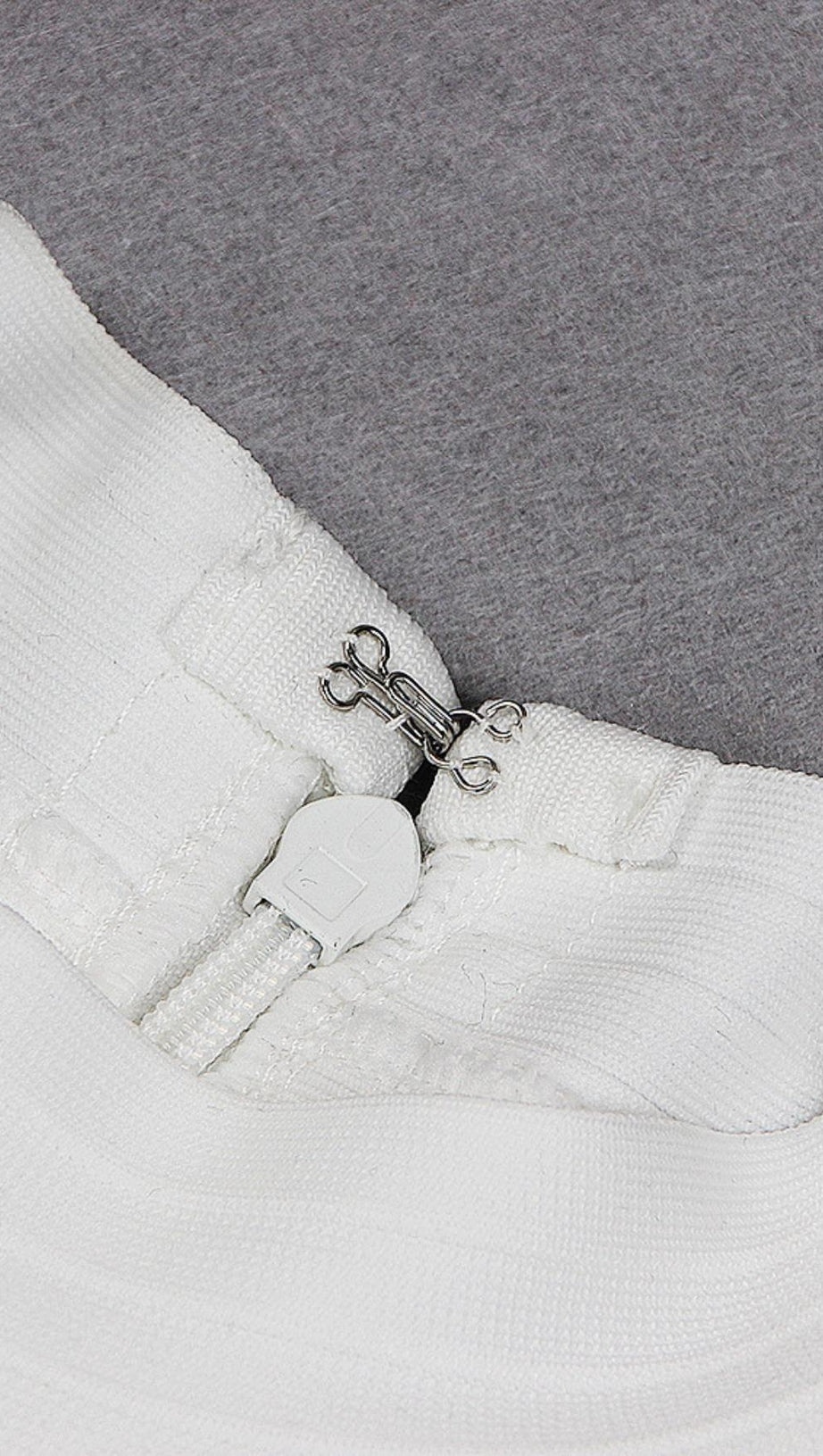 CUTOUT LONG SLEEVE MINI DRESS IN WHITE