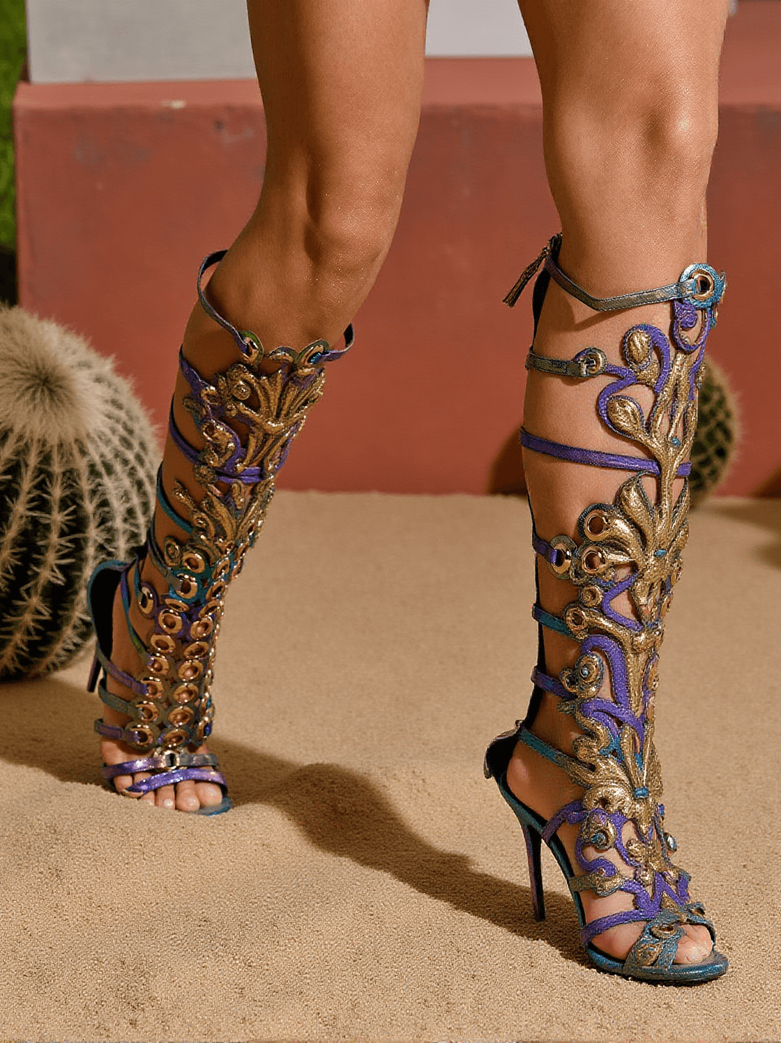 STIVALI OSTARA CIRCLE CUTOUT