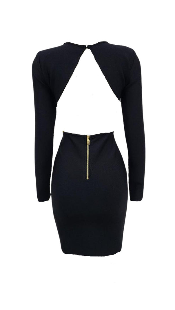 AIIZIE BANDAGE PARTY MINI DRESS IN BLACK - product image