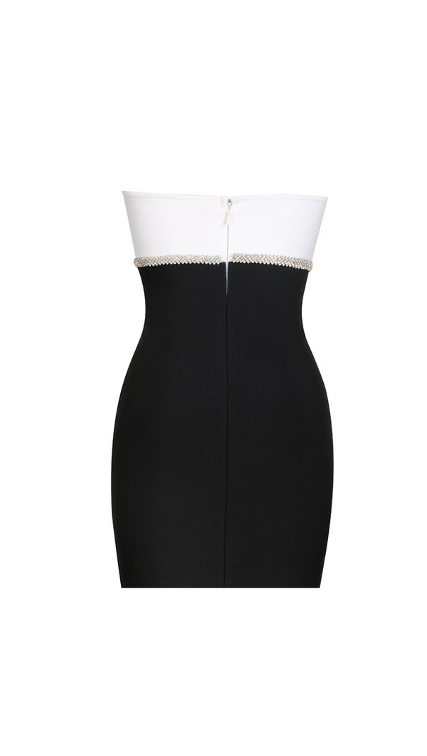 AIIZIE RHINESTONE BANDAGE MINI DRESS - product image