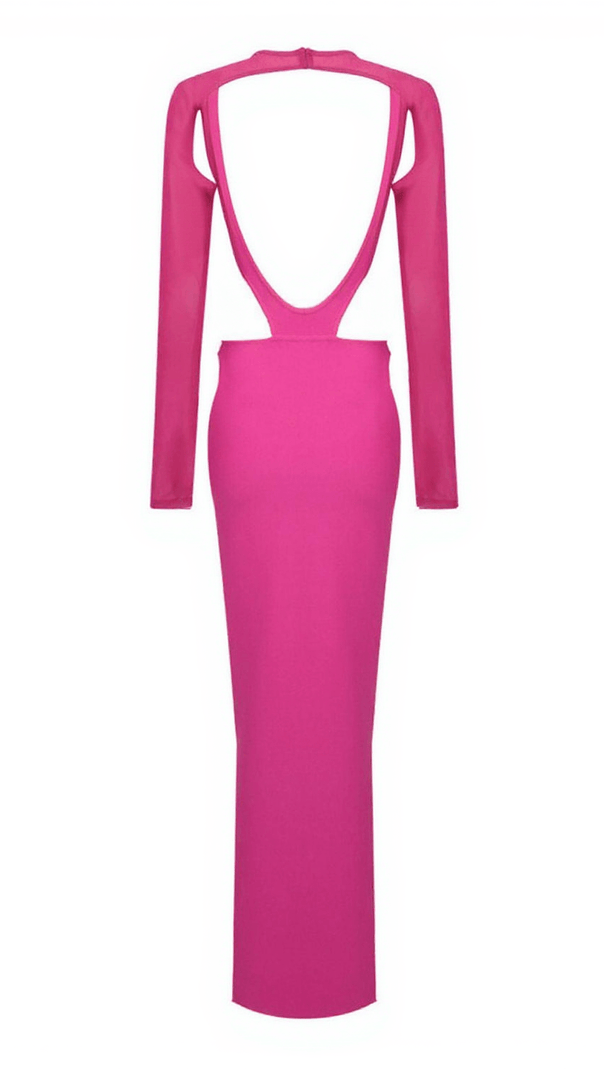 AIIZIE BRONWYN LONG SLEEVE CUTOUT SPLIT MAXI DRESS - product image