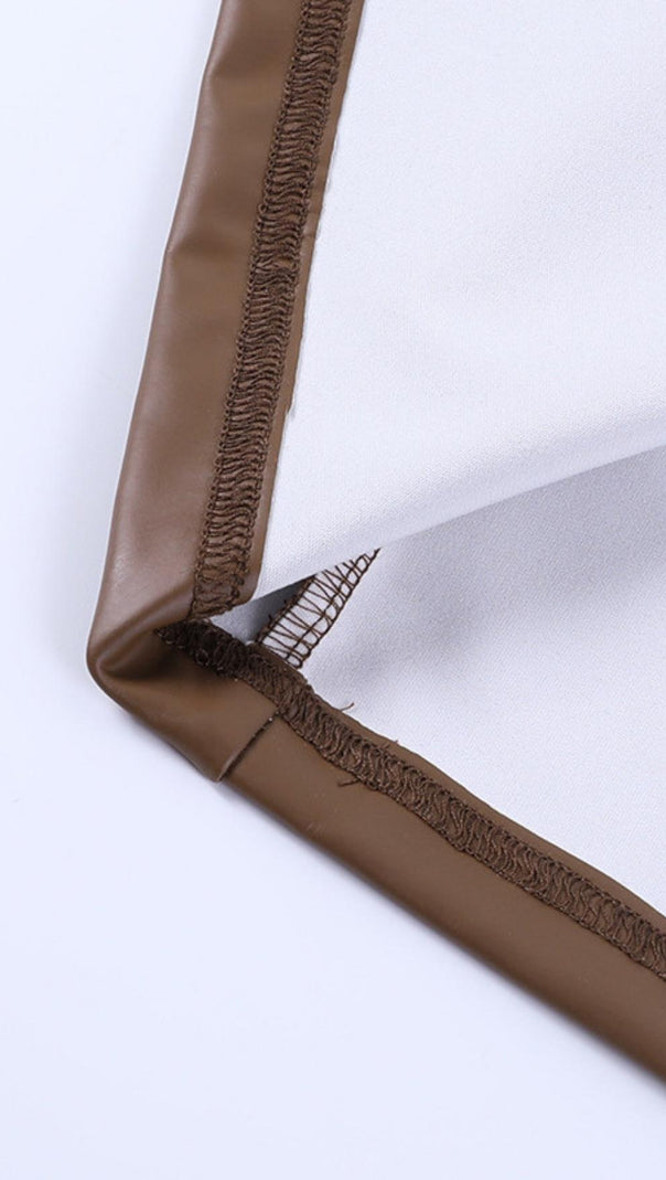 AIIZIE LEATHER STRAP MIDI DRESS - product image