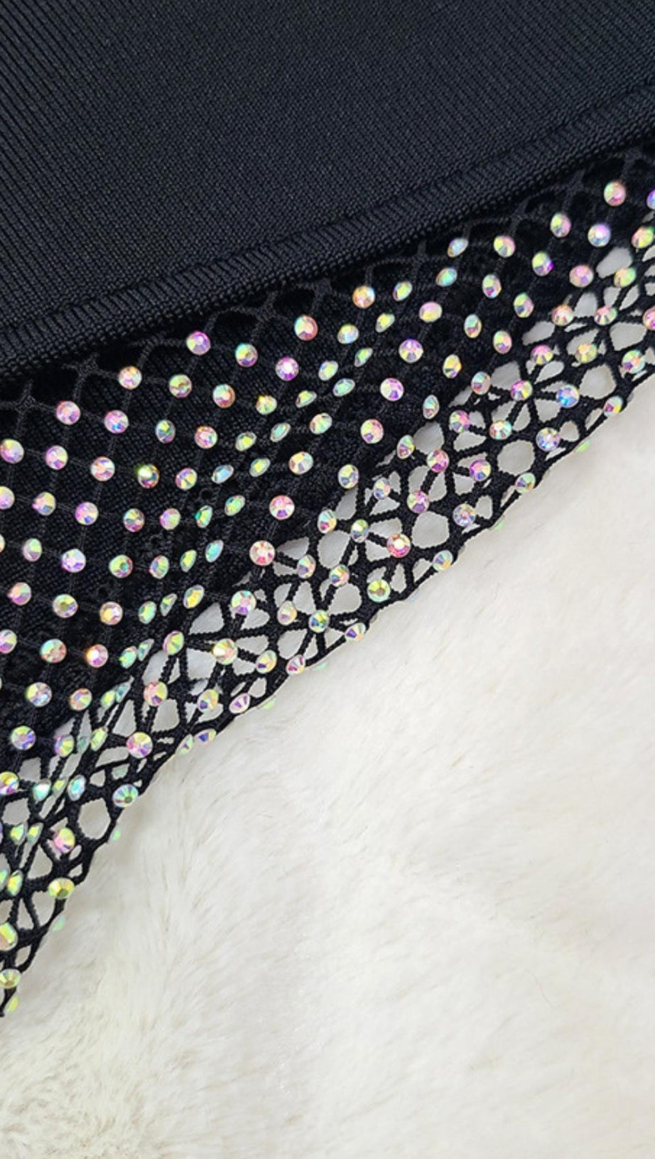 BLACK FEATHER LONG SLEEVE BANDAGE MAXI DRESS