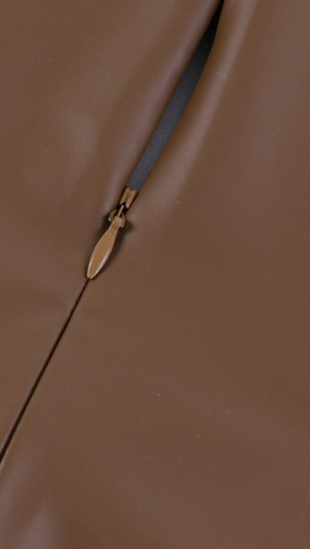 AIIZIE LEATHER STRAP MIDI DRESS - product image