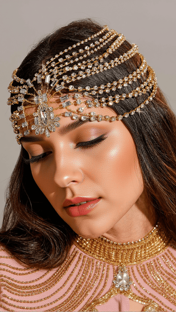 AIIZIE BUBER MULTI LAYERED CRYSTAL HEADBAND - product image
