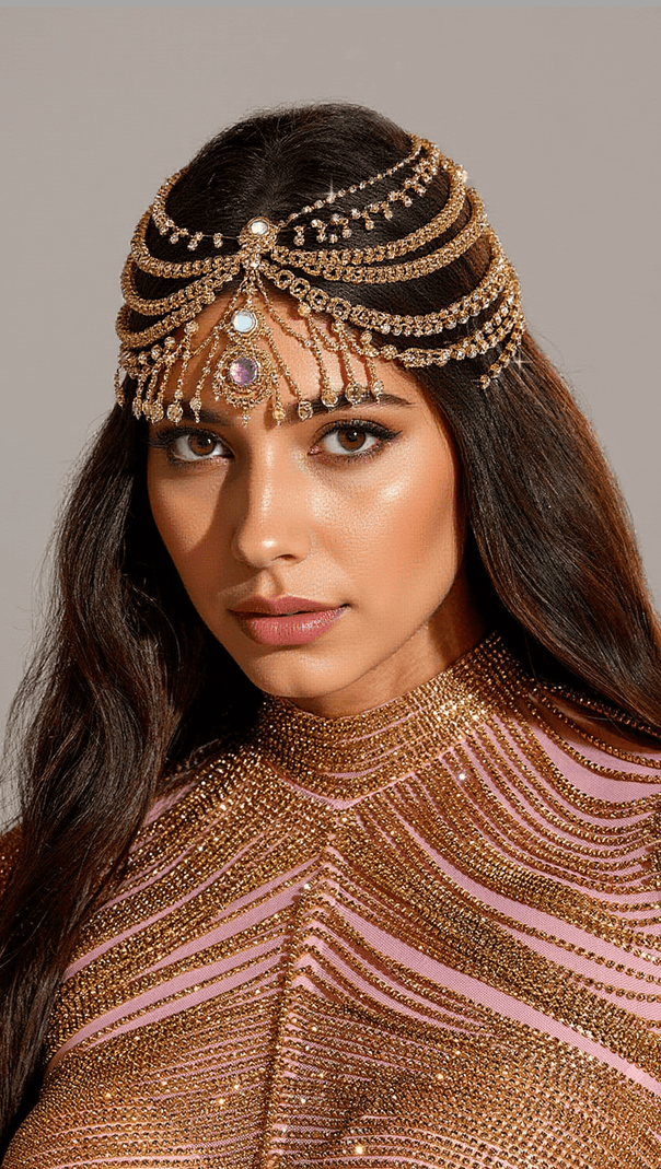 AIIZIE BUBER MULTI LAYERED CRYSTAL HEADBAND - product image