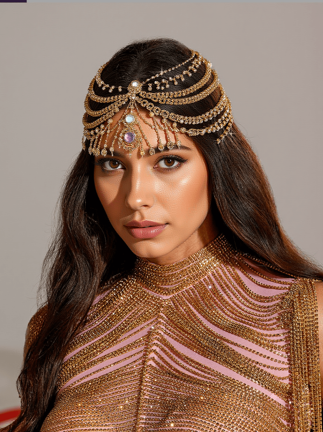 BUBER MULTI LAYERED CRYSTAL HEADBAND