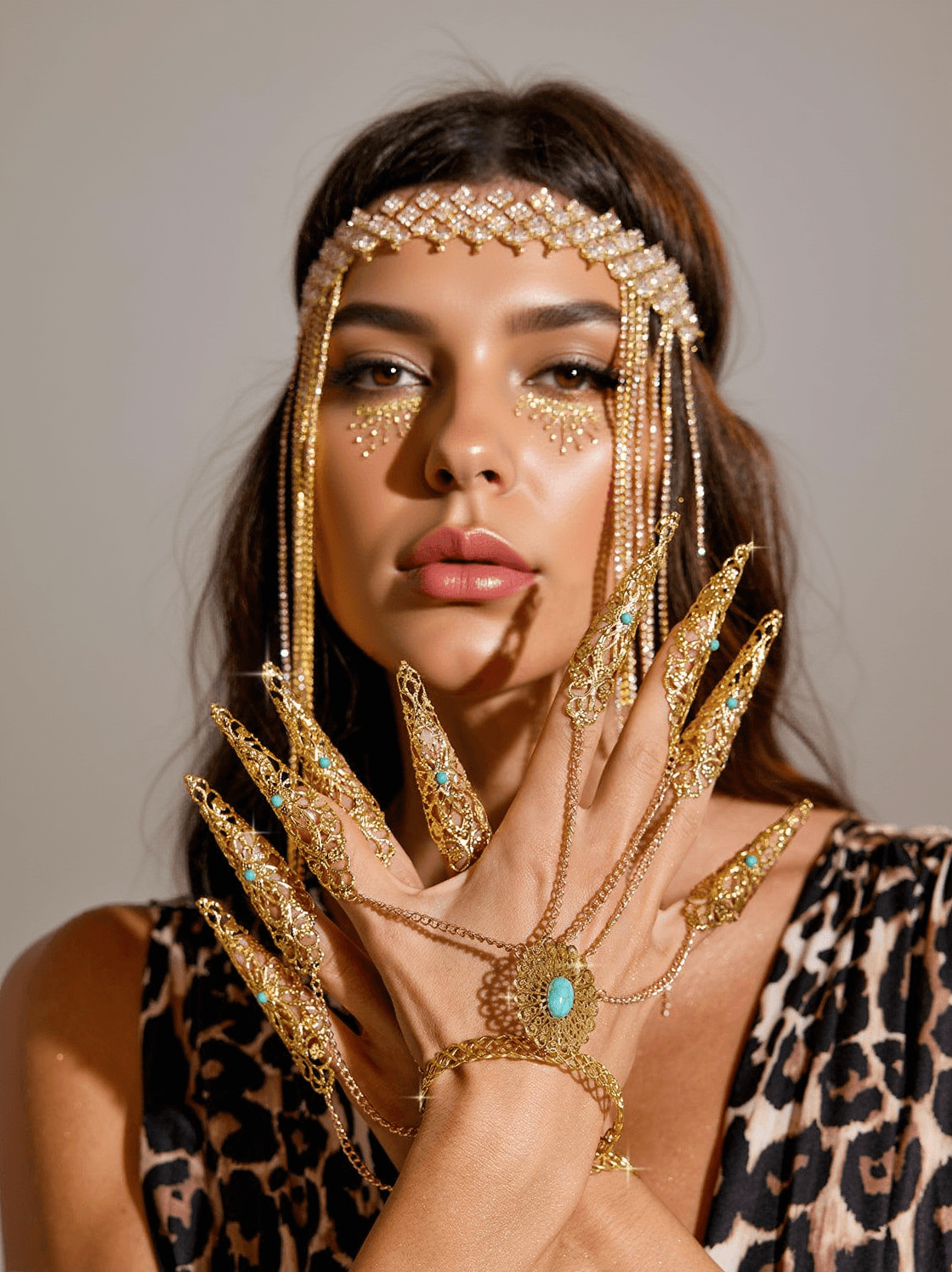 GRADDY GEMSTONE METAL BRACELET