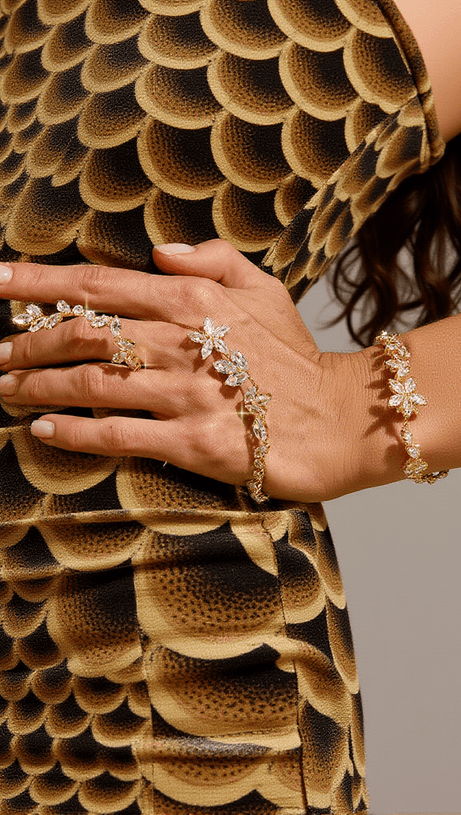 BRACCIALE IN METALLO CON CRISTALLO GUMPA