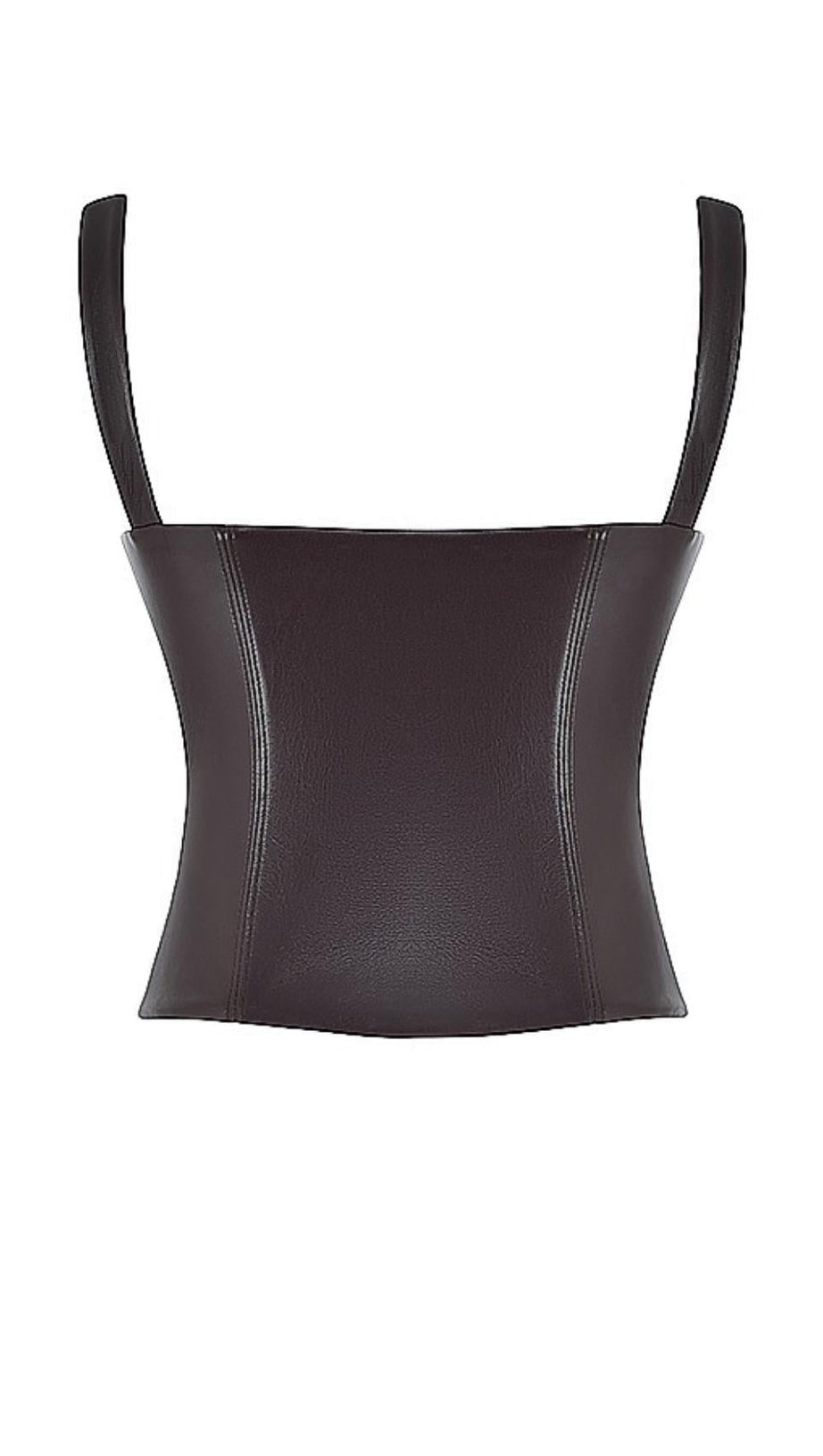 VEGANES LEDERKORSETT IN SCHOKOLADE