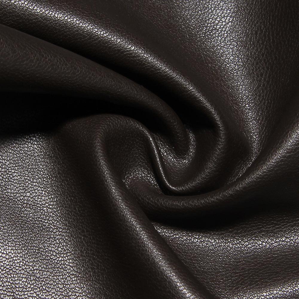 AIIZIE VEGAN LEATHER CORSET IN CHOCOLATE - product image