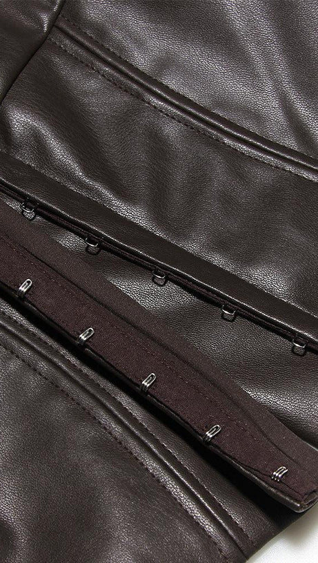 VEGANES LEDERKORSETT IN SCHOKOLADE