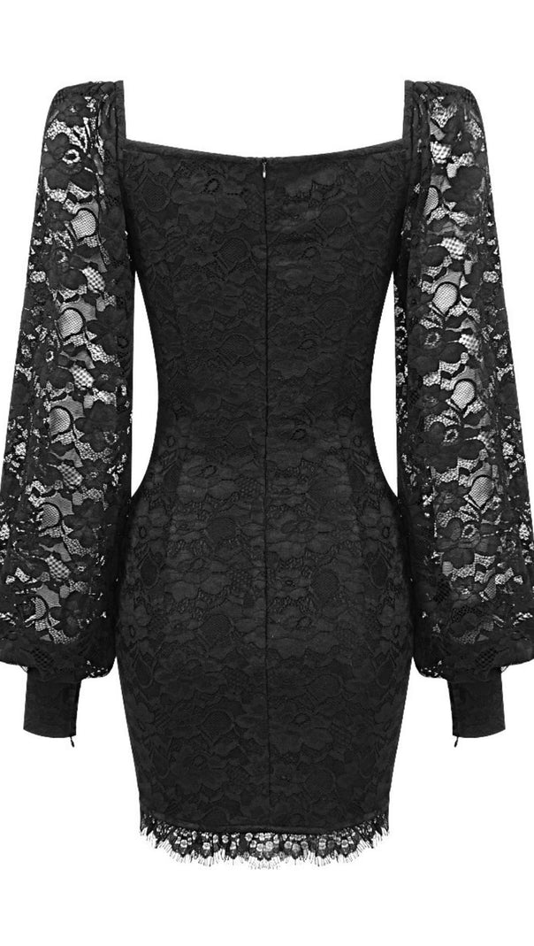 AIIZIE BUD SILK MINI DRESS IN BLACK - product image