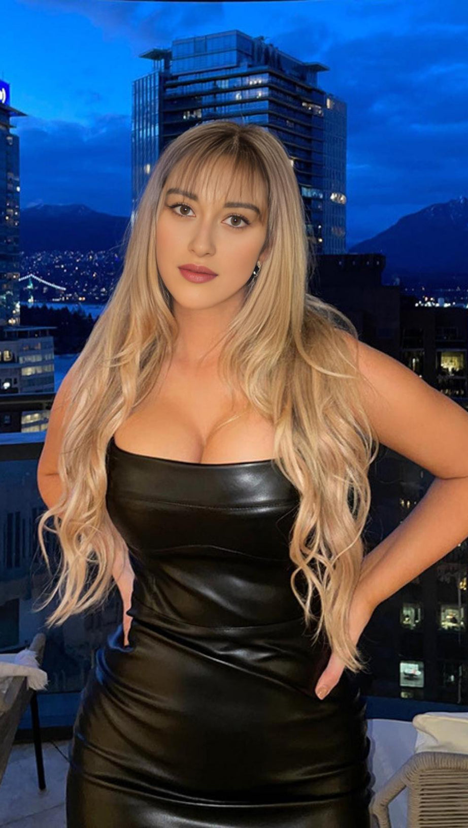 LEATHER STRAP MIDI DRESS