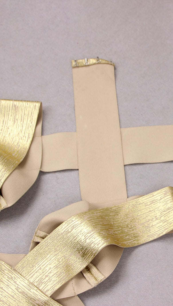 AIIZIE FRENCH CHAMPAGNE GOLD DRESS - product image