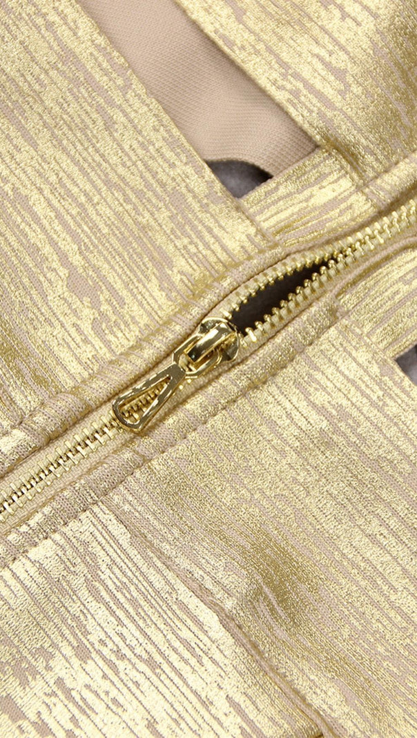 AIIZIE FRENCH CHAMPAGNE GOLD DRESS - product image