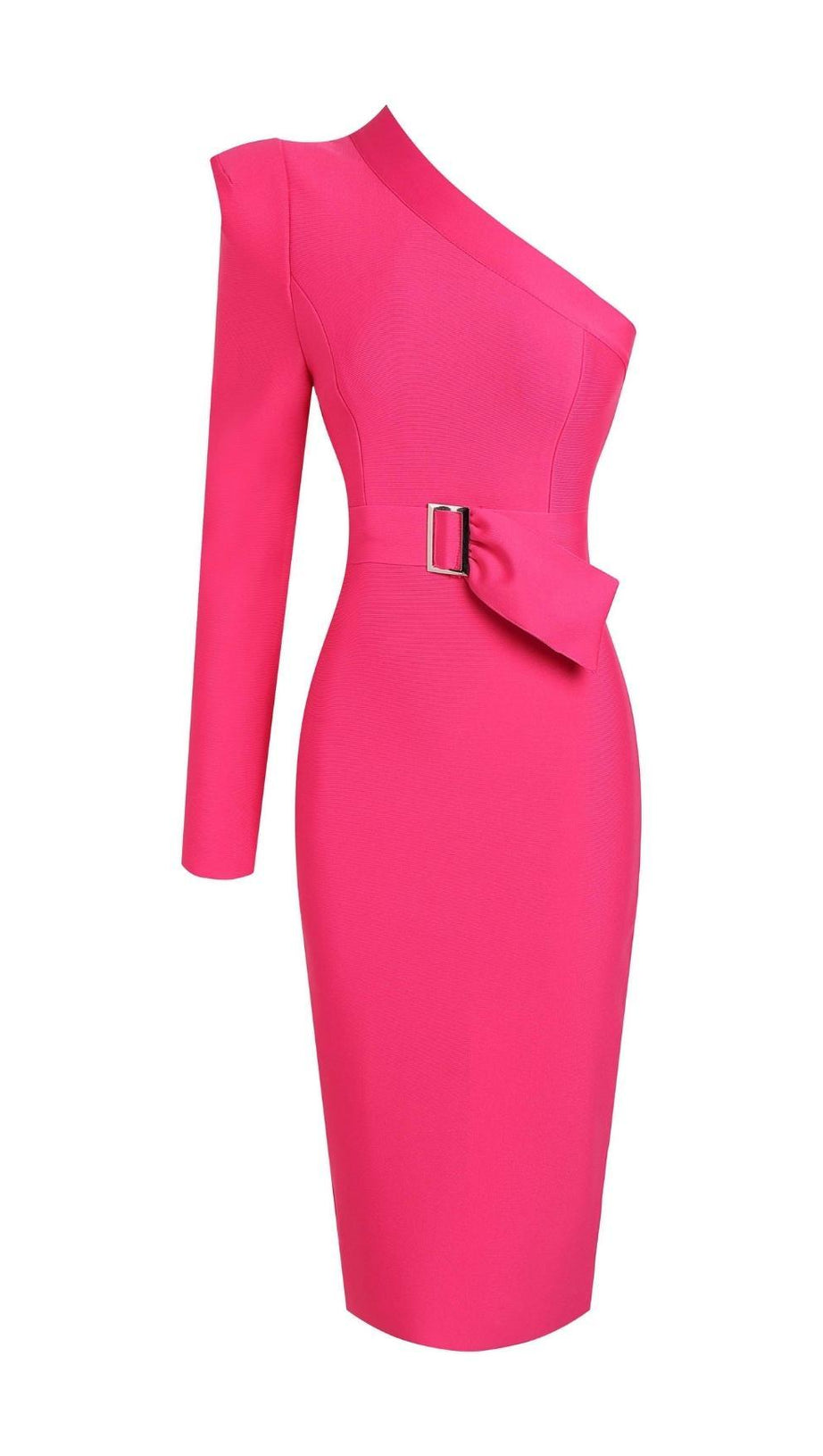 MIDIKLEID MIT EINER SCHULTER IN ROSA