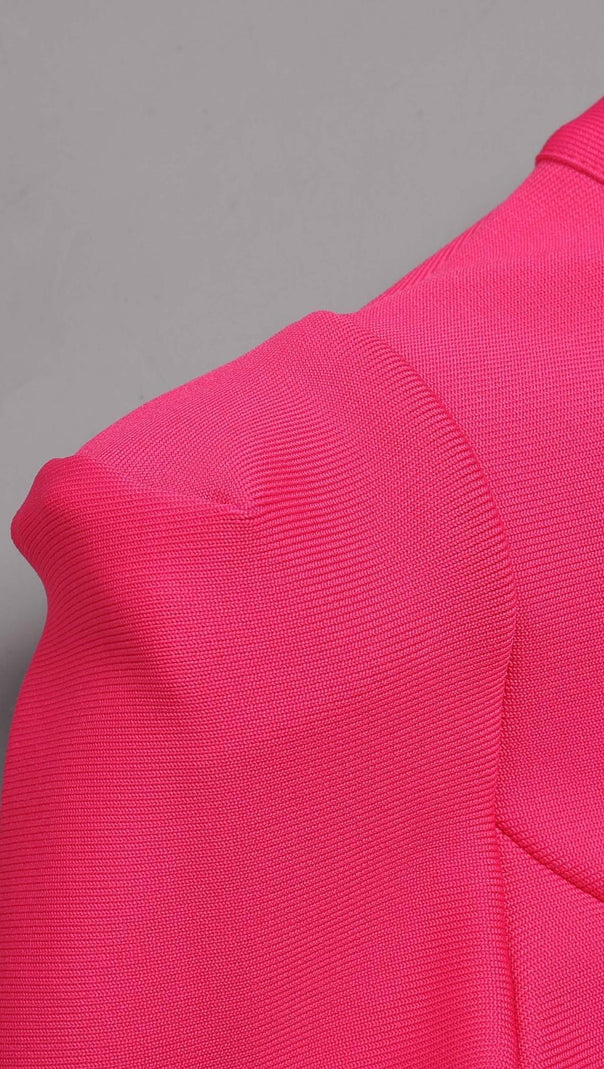 AIIZIE ONE SHOULDER MIDI DRESS IN PINK - product image