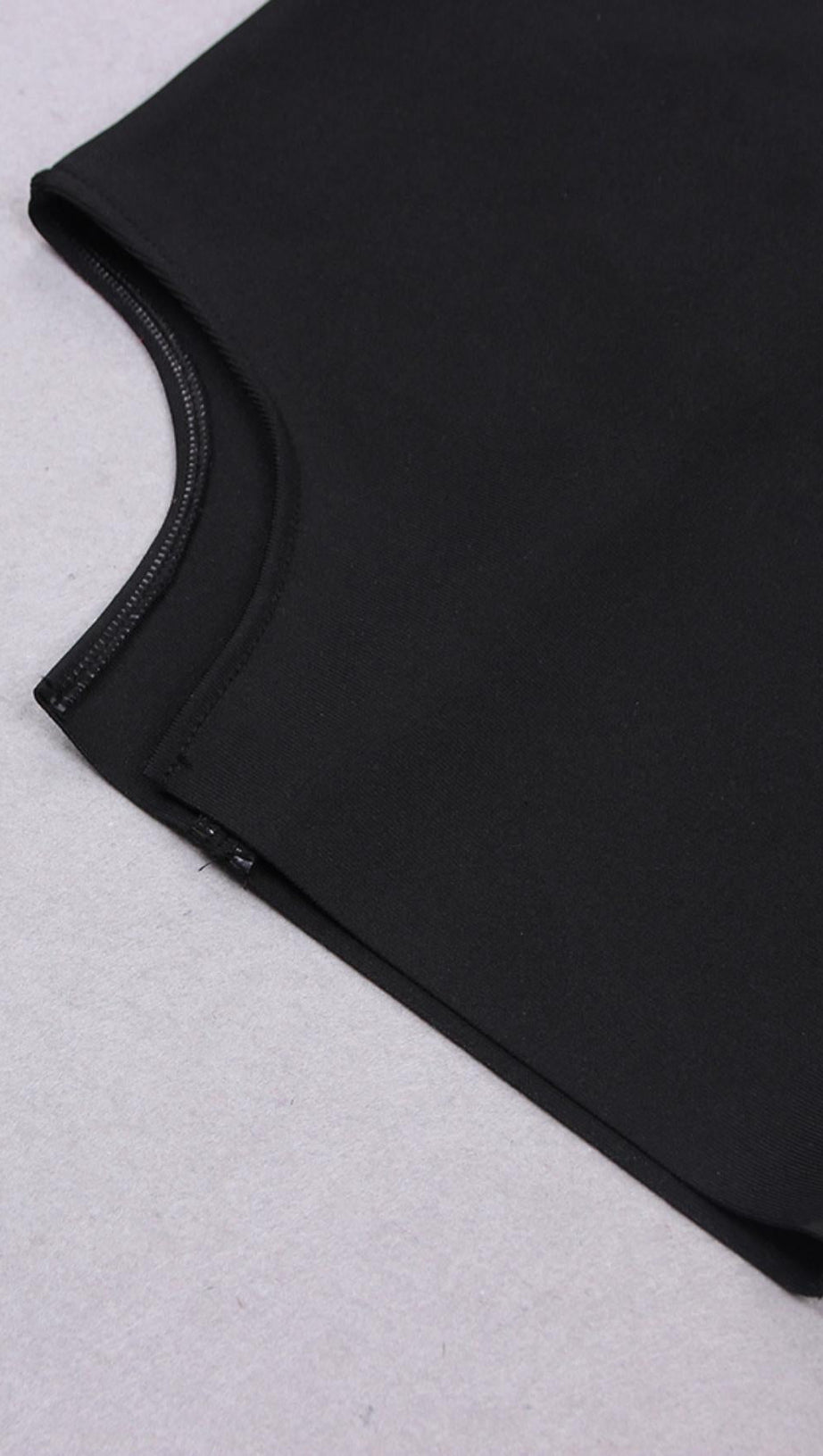 FLOWER LONG SLEEVE MINI BANDAGE DRESS IN BLACK