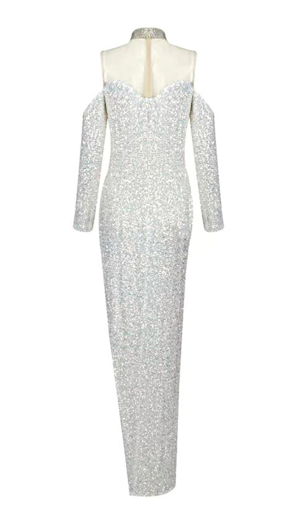 AIIZIE SEQUIN MINI DRESS IN SILVER - product image