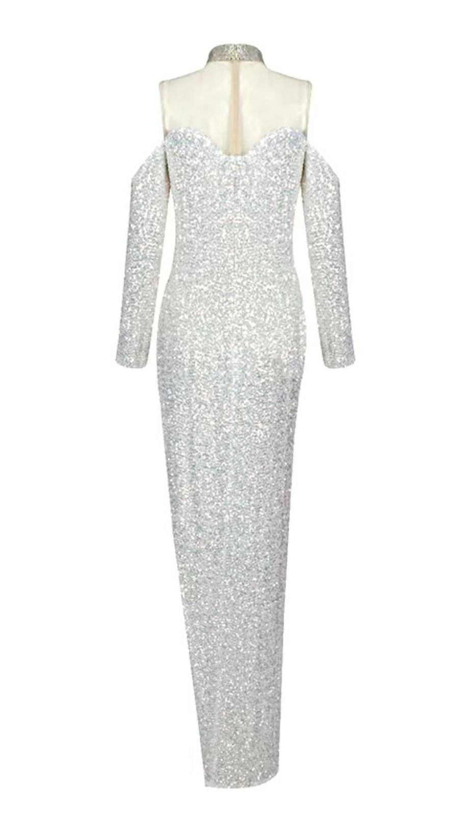 SEQUIN MINI DRESS IN SILVER