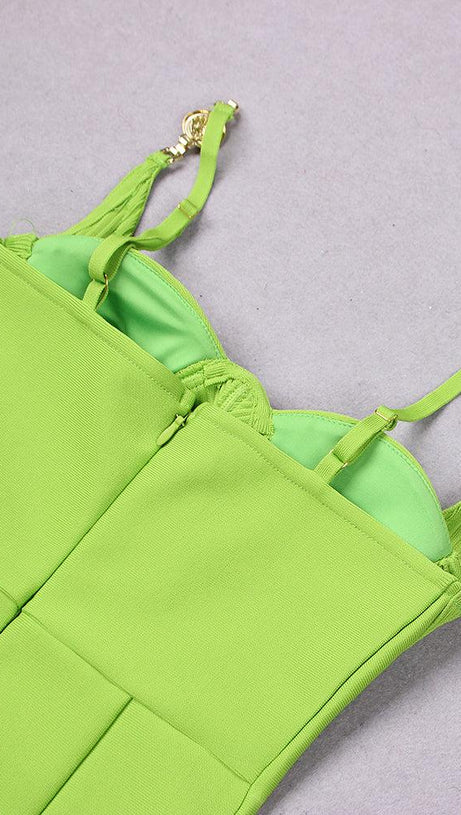 BANDAG MINI DRESS IN GREEN