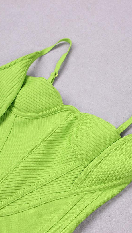 BANDAG MINI DRESS IN GREEN