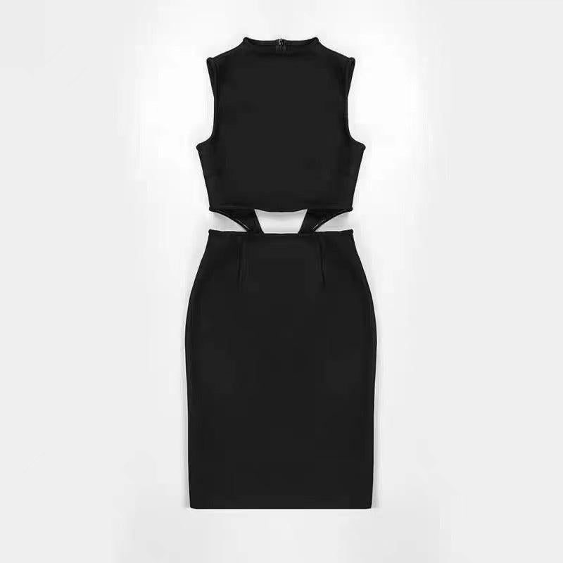 Yalia rückenfreies Mini-Bandagekleid