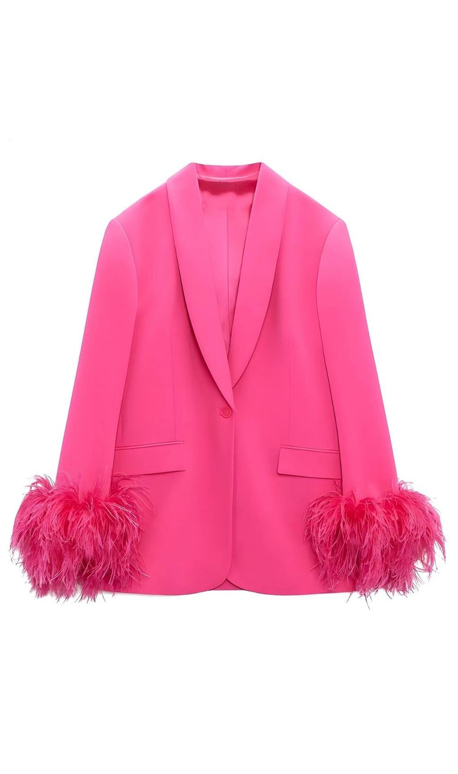 Federjackenanzug in Pink