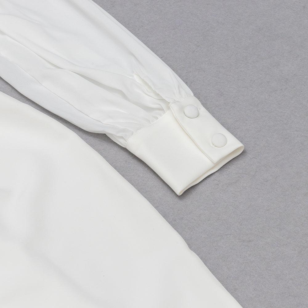 AIIZIE STRAPLESS LONG SLEEVES JUMPSUIT IN WHITE - product image