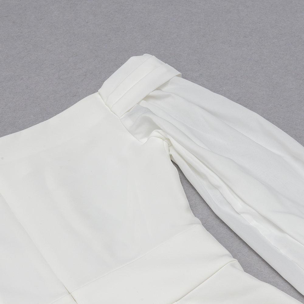 AIIZIE STRAPLESS LONG SLEEVES JUMPSUIT IN WHITE - product image
