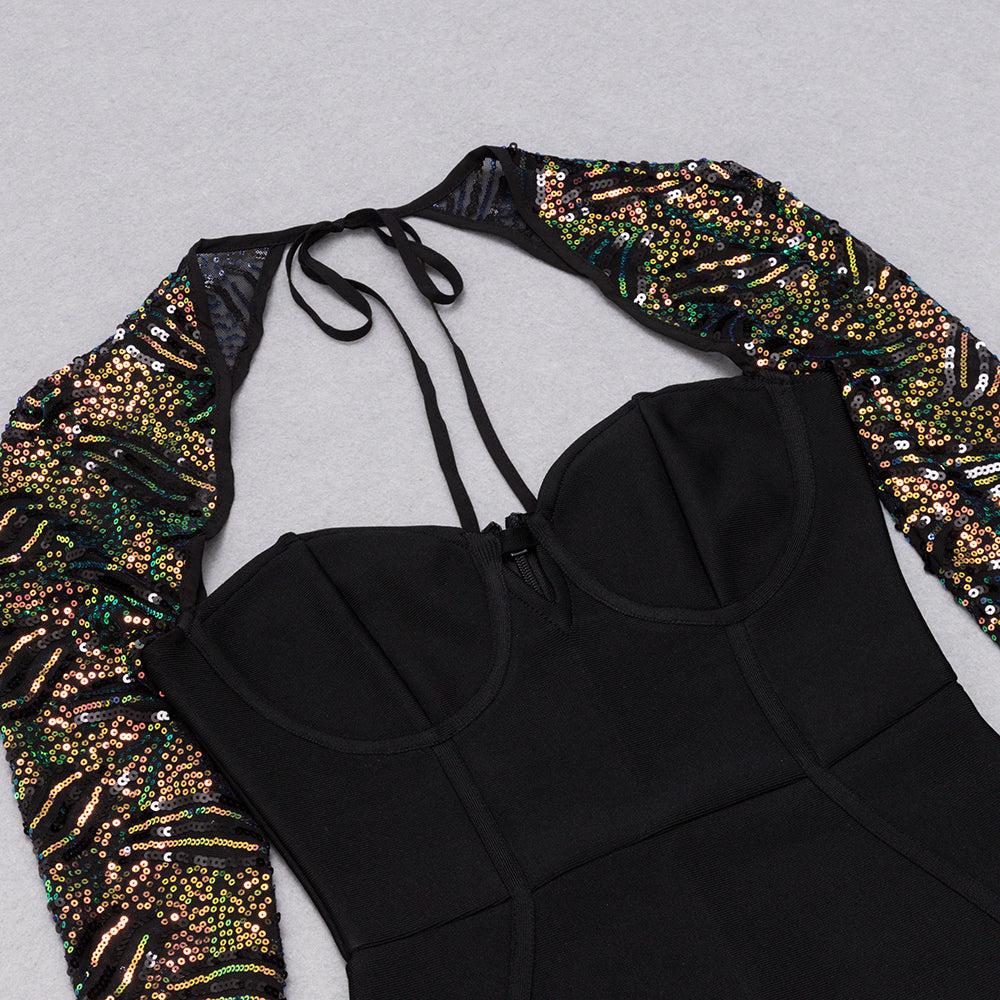 AIIZIE LONG SLEEVES BODYCON MINI DRESS - product image
